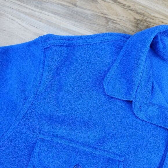 🔹️Chaps Blue Buttoned Front Micro Fleece Long Sleeve Shirt Mens Size 2X - Picture 5 of 10